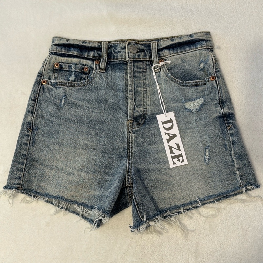 Daze Bottom Line High-Rise Vintage Shorts